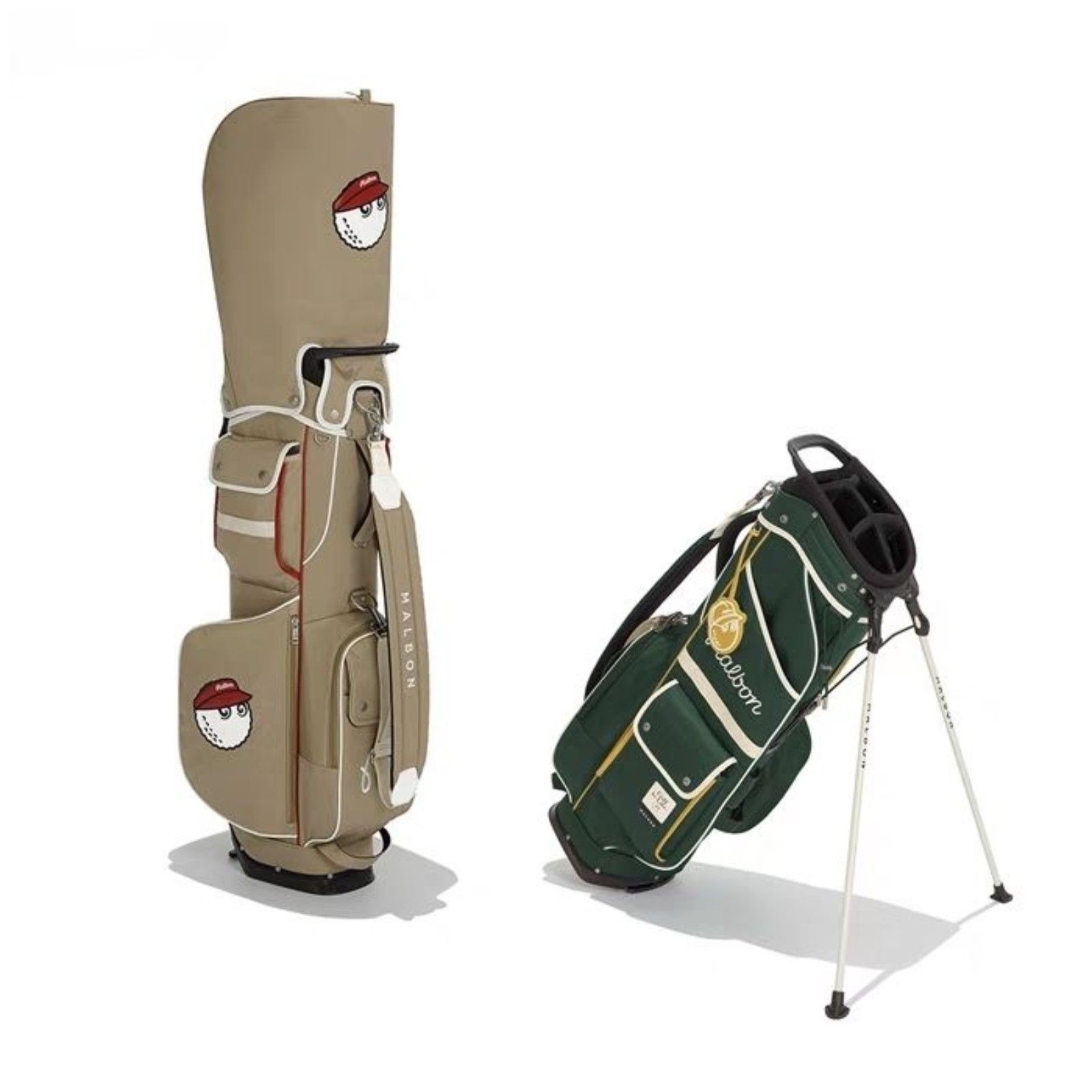 Malbon Golf Caddy Bag, Stand Type Green